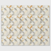 Metallische geometrische Formen Modernes Muster Geschenkpapier (Flach)