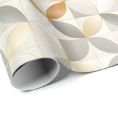Metallische geometrische Formen Modernes Muster Geschenkpapier (Rolleneckpunkt)
