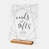 Metallische geometrische Karten und Geschenke Silv Acrylschild (Winkel)