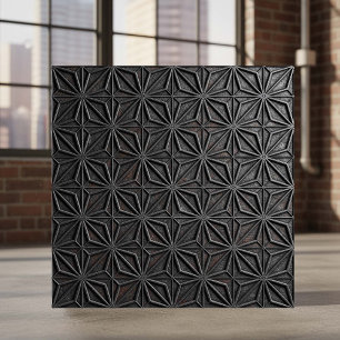 Metallische geometrische Sternenexplosion Gusseise Fliese
