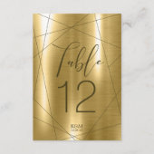 Metallische geometrische Tischnummern Gold-ID648 (Vorderseite)