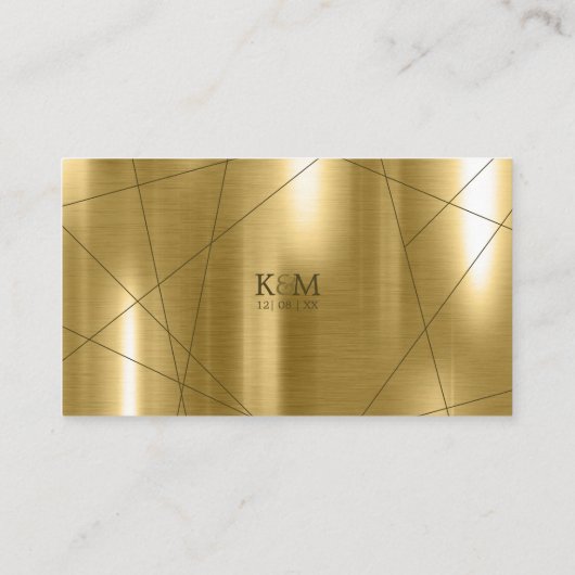 Metallische geometrische Wunschwell Gold-ID648 Begleitkarte (Rückseite)