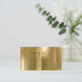 Metallische geometrische Wunschwell Gold-ID648 Begleitkarte (Stehend Vorderseite)