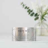 Metallische geometrische Wunschwell Silver/Blk ID6 Begleitkarte (Stehend Vorderseite)