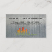 Metallische Geschäftskarte coolen DJ-Entzerrers Visitenkarte (Rückseite)