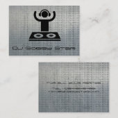Metallische Geschäftskarte coolen DJ-Logos Visitenkarte (Vorne/Hinten)