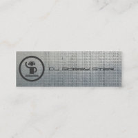 Metallische Geschäftskarte cooler DJ-Ikone