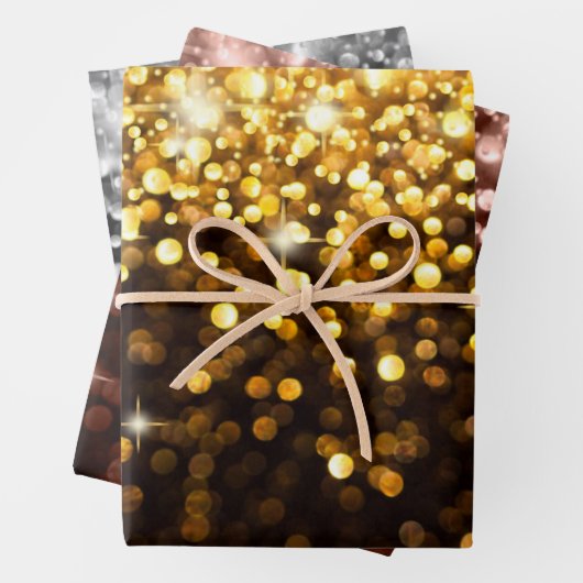 Metallische Glitzer-Sammlung Geschenkpapier Set (Beispiel)