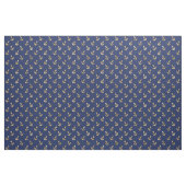 Metallische Gold-Anker auf Navy Blue Stoff (Yard (91,4 cm))