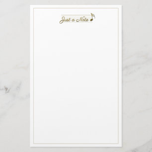 Metallische Gold-Musiknote nur ein Hinweis Briefpapier