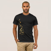 Metallische Gold-Musiknote T-Shirt (Vorne ganz)