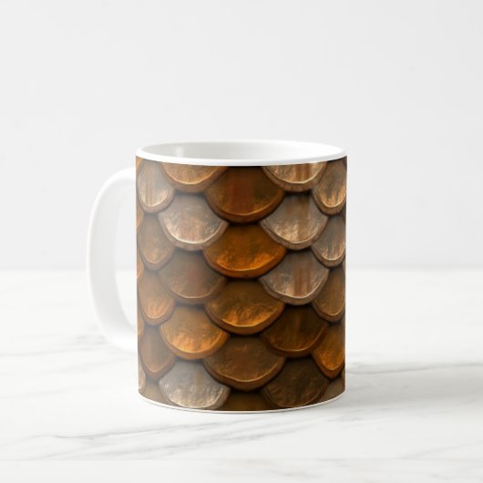 Metallische Gold Silberkupferkaffee Tasse (Vorderseite Links)