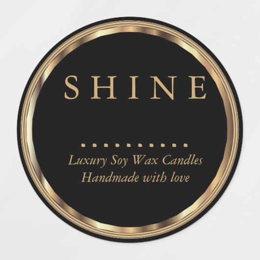 ⭐ metallische Gold- und Black-Labels Etiketten (Design 1)