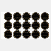 ⭐ metallische Gold- und Black-Labels Etiketten (Blatt)