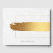 Metallische Goldbürste, moderne Typografie Gästebuch (Rückseite)