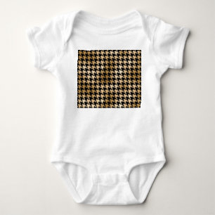 Metallische goldene Hunde Zahn, Modemuster. Baby Strampler