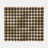 Metallische goldene Hunde Zahn, Modemuster. Fleecedecke (Vorderseite (Horizontal))