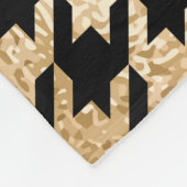 Metallische goldene Hunde Zahn, Modemuster. Fleecedecke (Ecke)