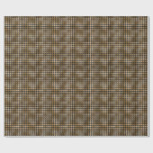 Metallische goldene Hunde Zahn, Modemuster. Geschenkpapier (Flach)