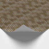 Metallische goldene Hunde Zahn, Modemuster. Geschenkpapier (Ecke)