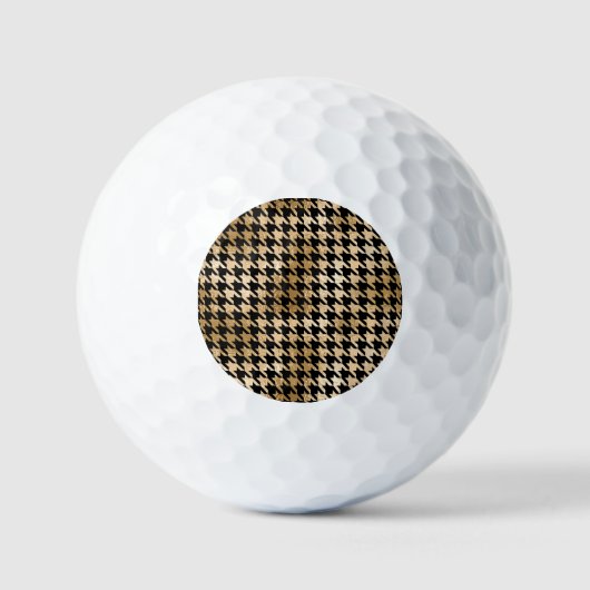 Metallische goldene Hunde Zahn, Modemuster. Golfball (Vorderseite)