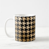 Metallische goldene Hunde Zahn, Modemuster. Kaffeetasse (Links)
