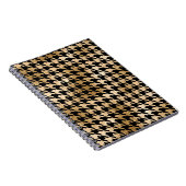 Metallische goldene Hunde Zahn, Modemuster. Notizblock (Rechte Seite)