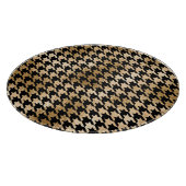 Metallische goldene Hunde Zahn, Modemuster. Schneidebrett (Ecke)