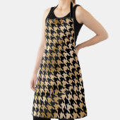 Metallische goldene Hunde Zahn, Modemuster. Schürze (InSitu)