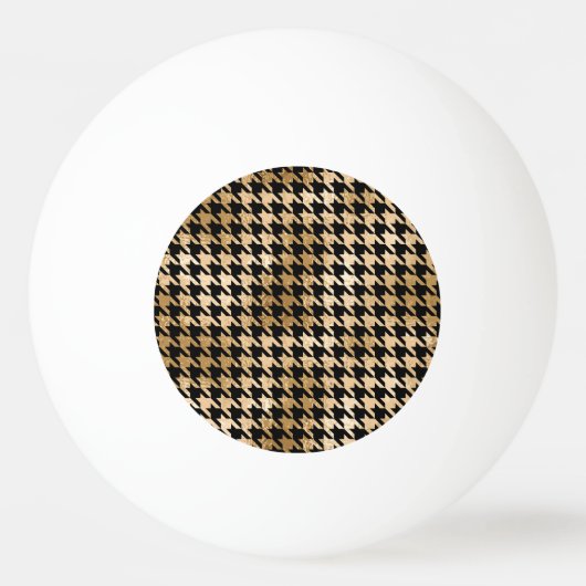 Metallische goldene Hunde Zahn, Modemuster. Tischtennisball (Rückseite)