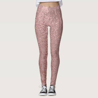 Metallische goldene Textur, Quarz aus Rose. Leggings