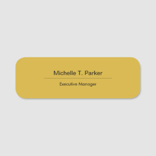 Metallische Goldfarbe schlicht minimalistisch mode Namensschild