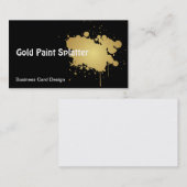 Metallische Goldfarben-Spritzer-Geschäfts-Karte Visitenkarte (Vorne/Hinten)