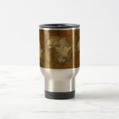 Metallische Goldkarte der AFRICA-Tasse Reisebecher (Mittel)
