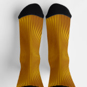 Metallische Goldkurven Geometrische Form Gelbbraun Socken (Oben)
