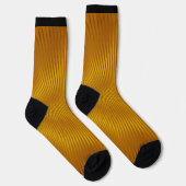 Metallische Goldkurven Geometrische Form Gelbbraun Socken (Rechts)