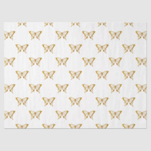 Metallische Goldplatten auf Weiß Seidenpapier