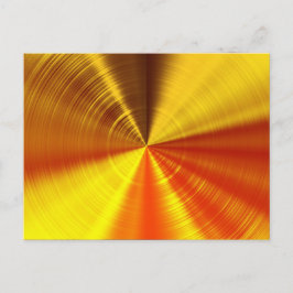 Metallische Goldspirale Postkarte