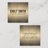 Metallische Goldtextur | Golden Shine Quadratische Visitenkarte (Vorne/Hinten)