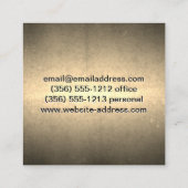 Metallische Goldtextur | Golden Shine Quadratische Visitenkarte (Rückseite)