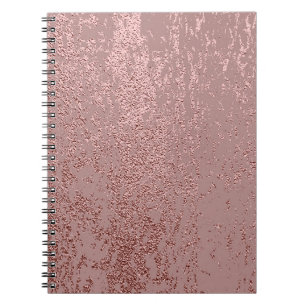 Metallische Goldtextur, Rosenquarz. Notizblock