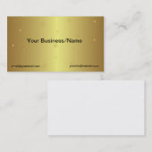 Metallische GoldVisitenkarte mit Sternen Visitenkarte (Vorne/Hinten)