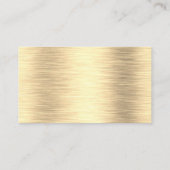 Metallische GoldVisitenkarten Visitenkarte (Rückseite)