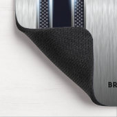 Metallische graue industrielle geometrische Strukt Mousepad (Ecke)