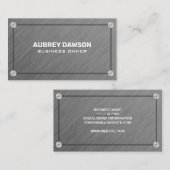 Metallische graue Textur | Schrauben Visitenkarte (Vorne/Hinten)