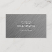 Metallische graue Textur Visitenkarte (Rückseite)