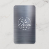 Metallische Graue Verbindung mit dem QR-Code der U Visitenkarte (Rückseite)