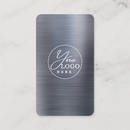 Metallische Graue Verbindung mit dem QR-Code der U Visitenkarte (Rückseite)