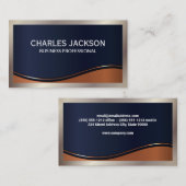 Metallische Grenze | Metallwelle Visitenkarte (Vorne/Hinten)