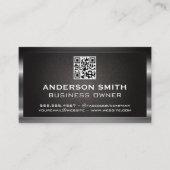 Metallische Grenze | QR Code Business Card Visitenkarte (Vorderseite)